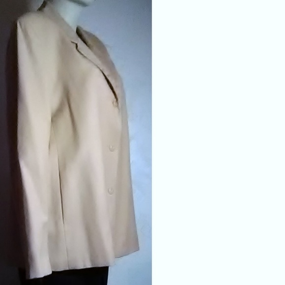 Sag Harbor New Beige Wool Blazer Size 18 - Picture 4 of 6